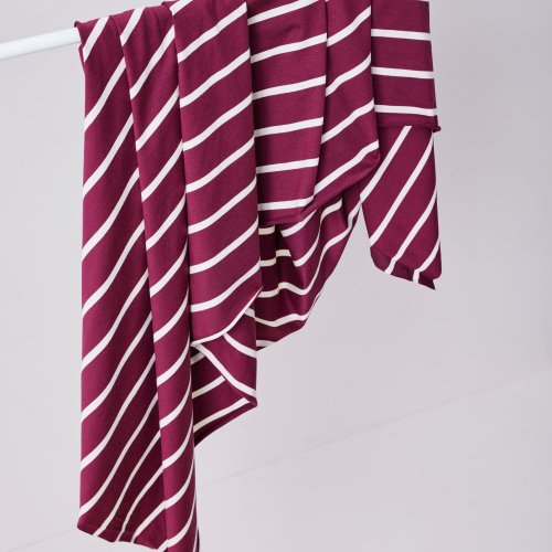 RESTSTÜCK 0,60m !!! - Nova Stripe mit TENCEL™ Modal - cherry/shell - meetMilk