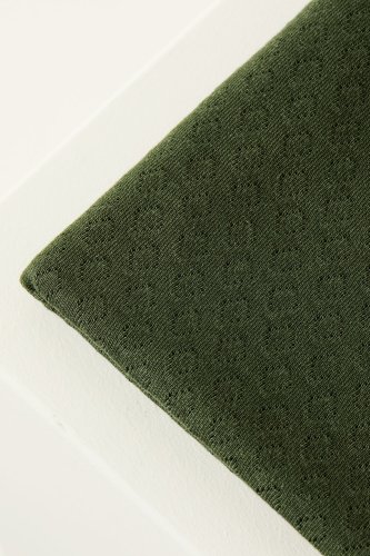 RESTSTÜCK 1,20m !!! - Bio Strick - Gem Pointelle - green khaki - Mind the Maker