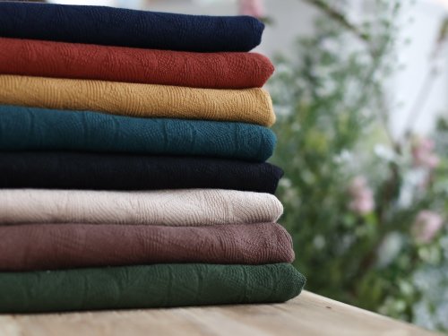 Preview: RESTSTÜCK 1,10m !!! - Bio Jacquard - Leaf - bottle green - Mind the Maker