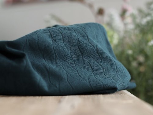 RESTSTÜCK 1,10m !!! - Bio Jacquard - Leaf - bottle green - Mind the Maker