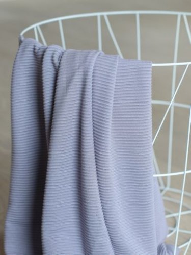 Self-Stripe Ottoman Knit mit LENZING™ ECOVERO™ Viskose - purple haze - meetMilk