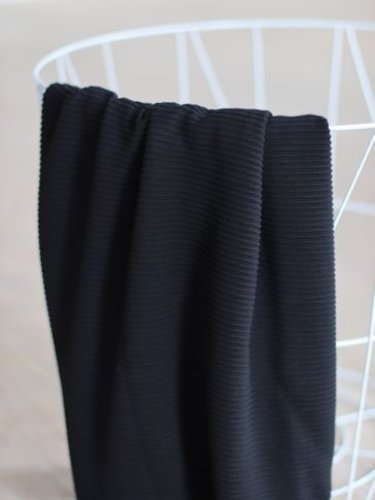 Self-Stripe Ottoman Knit mit LENZING™ ECOVERO™ Viskose - black - meetMilk