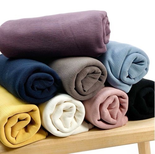 Preview: RESTSTÜCK 0,60m !!! - Rib Jersey - Ottoman - khaki