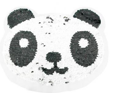 Applikation - Wendepailletten - Panda - Weiß - Aufnäher