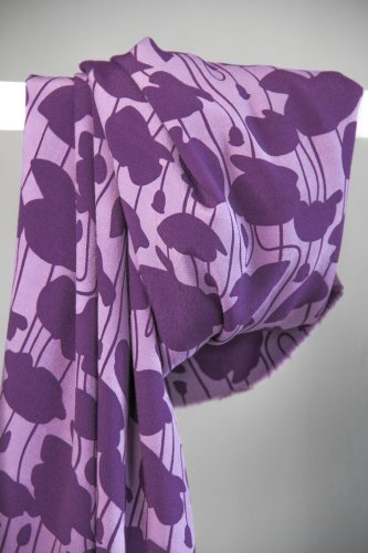 Preview: RESTSTÜCK 1,30m!!! - Crepe Viskose mit LENZING™ ECOVERO™ Fasern - Poppy Shade - lilac - meetMilk