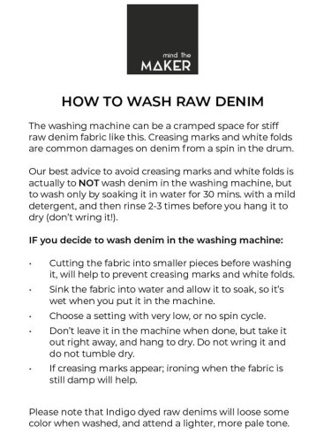 Preview: Bio Raw Denim - Trent - Mind the Maker