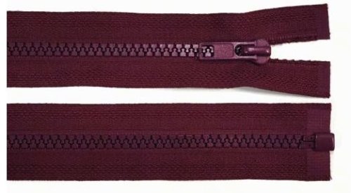 Reißverschluss - 45 cm - teilbar - bordeaux