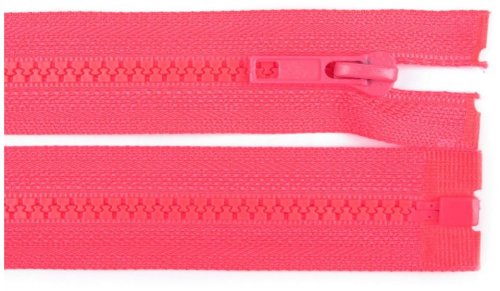 Reißverschluss - 40 cm - teilbar - neon pink