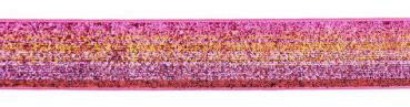 Glam Stripes - unelastisch 1,5 cm - Farbverlauf rosa/lila Lurex