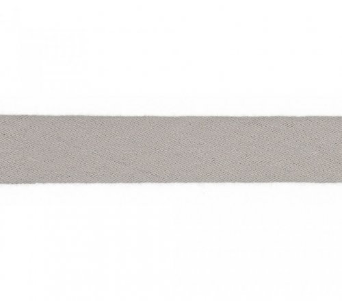 Schrägband - Musselin - 20mm - silver grey