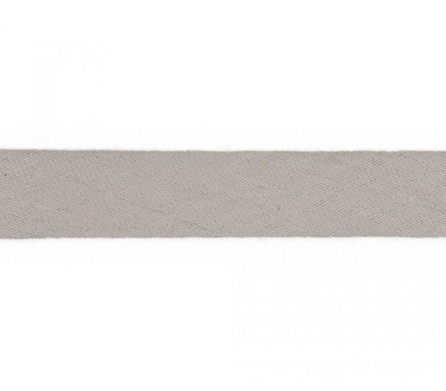 Schrägband - Musselin - 20mm - silver grey