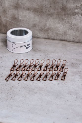 Stahldrahtklammern - 20er Set - Größe S - bronze - Sewply