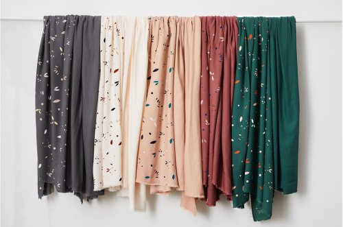 Preview: RESTSTÜCK 0,80m !!! - Crepe Viskose mit LENZING™ ECOVERO™ Fasern - Vera Petals - rosewood - Mind the Maker