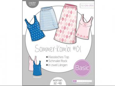Papierschnittmuster - Sommer-Kombi 01 - Damen - Kibadoo