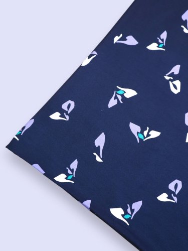 Viskose Crepe mit LENZING™ ECOVERO™ Fasern - Sprout - indigo night - Mind the Maker