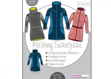 Papierschnittmuster -  MaVinny Sweatjacke - Damen - Kibadoo