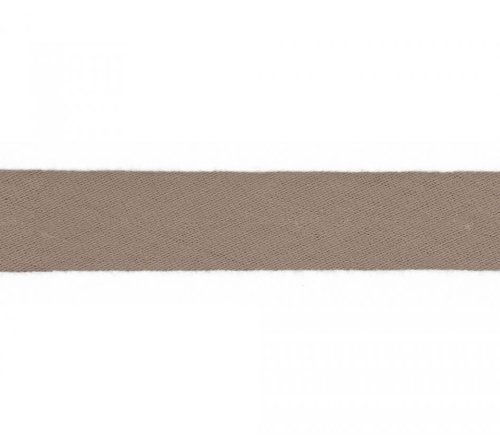 Schrägband - Musselin - 20mm - taupe