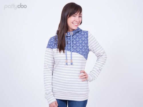 Papierschnittmuster - Nelly - Freestyle Hoodie - Damen - Pattydoo