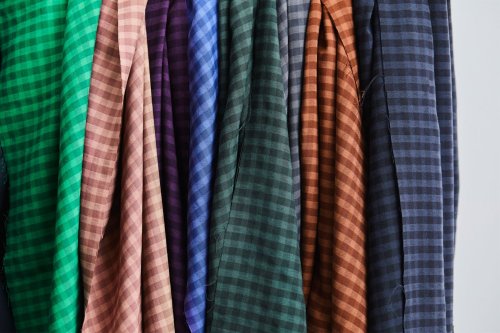 RESTSTÜCK 50cm !!! - Two Tone Check mit TENCEL™ - lapis - meetMilk