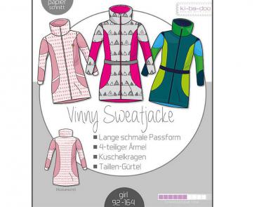 Papierschnittmuster -  Vinny Sweatjacke - Kinder - Kibadoo