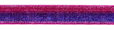 Glam Stripes - unelastisch 1,5 cm - Farbverlauf violett/pink Lurex