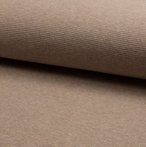 Strickjersey - Mini Waffel - beige melange