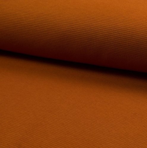 Strickjersey - Mini Waffel - cognac