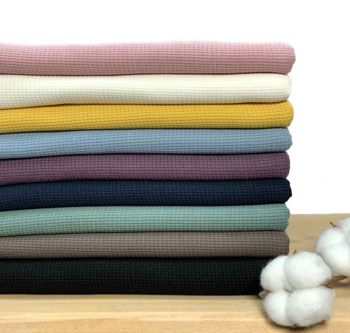 Preview: RESTSTÜCK 1,30m !!! - Strickjersey - Mini Waffel - grey mélange