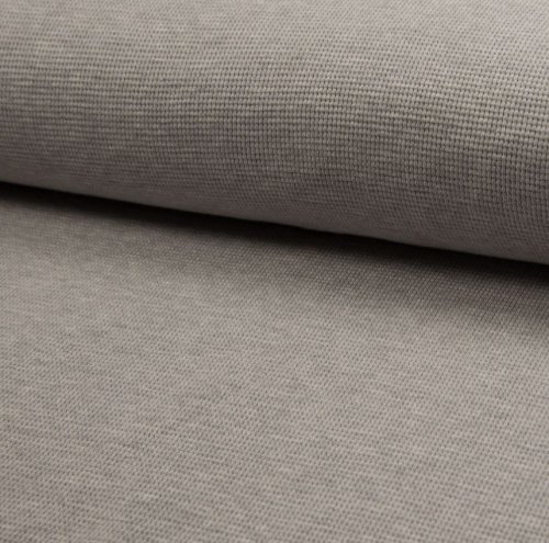 Strickjersey - Mini Waffel - grey mélange