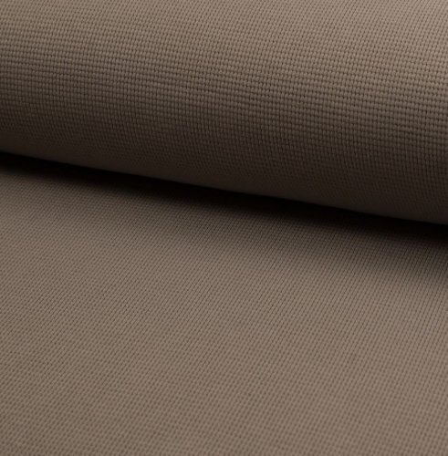Strickjersey - Mini Waffel - taupe