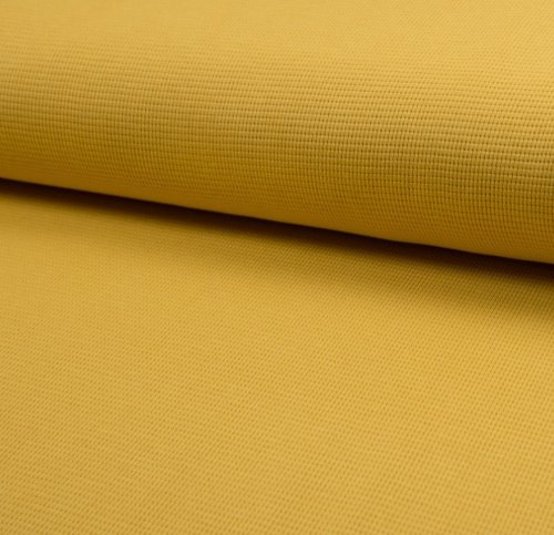 Strickjersey - Mini Waffel - yellow
