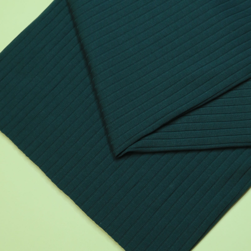 RESTSTÜCK 1,00m !!! - Bio Rib Jersey - Wide Derby - bottle green - Mind the Maker