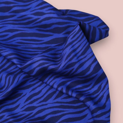 Viskose mit LENZING™ ECOVERO™ Fasern - Zebra - cobalt blue/indigo night - Mind the Maker