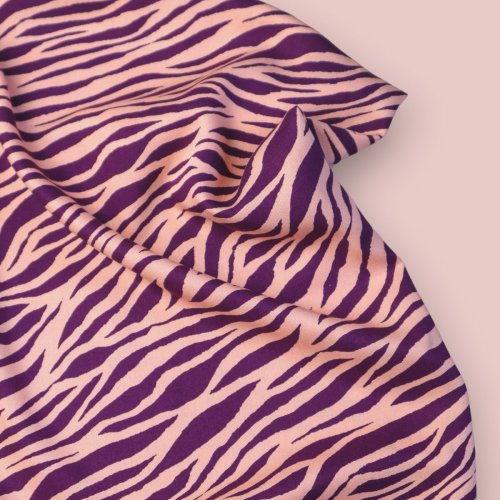 Viskose mit LENZING™ ECOVERO™ Fasern - Zebra - peach/plum - Mind the Maker