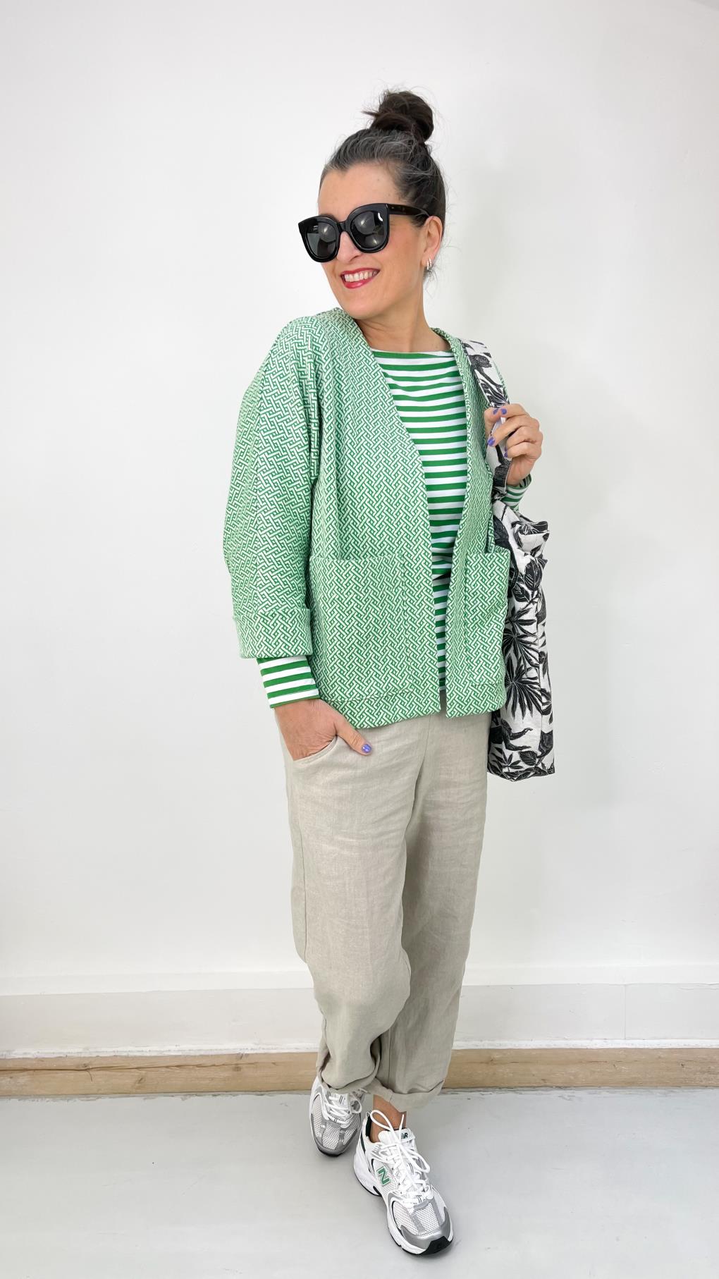 LIDANI - Bio Jacquard Jersey - Connect Knit - A17/A83 - meringa 