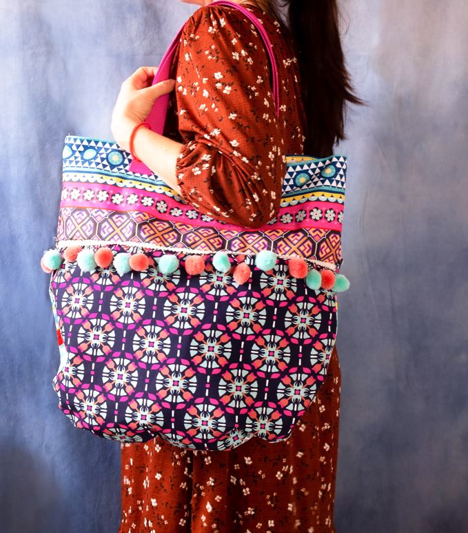 LIDANI Baumwoll Panel Boho Bag by Jolijou Swafing