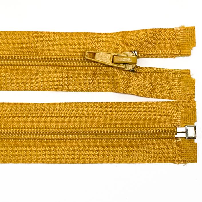 Weißer Teilbarer Reißverschluss Für Jacken - 50 Cm, Mit Schrift