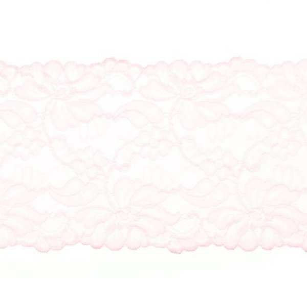 Spitzen Borte - elastisch - rosa