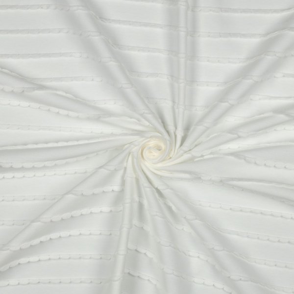 Jersey - Ruffles - ecru