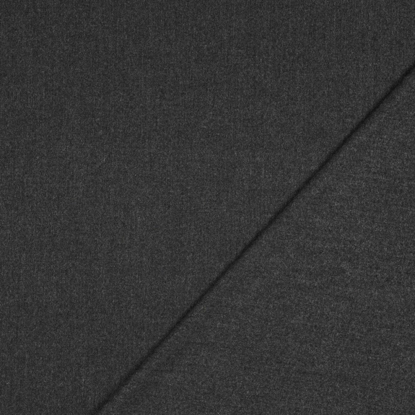 Viskose Gabardine Stretch - Wool Touch - dunkelgrau meliert