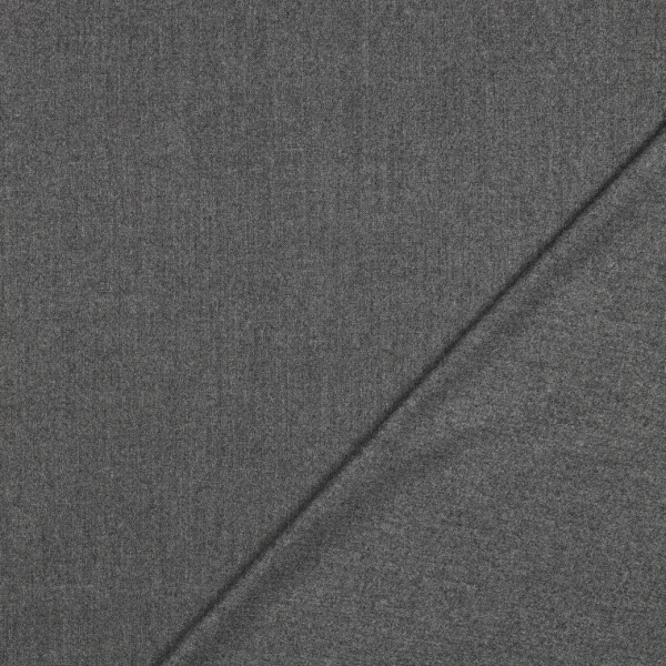 Viskose Gabardine Stretch - Wool Touch - grau meliert