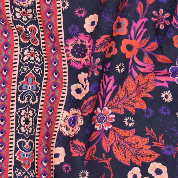 Viskose - Toria Flowers - navy