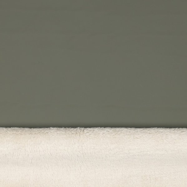 RESTSTÜCK 0,60m !!! - Outdoor Jackenstoff mit Plüschabseite - Mik - khaki