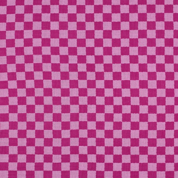 Musselin - Checks - purple