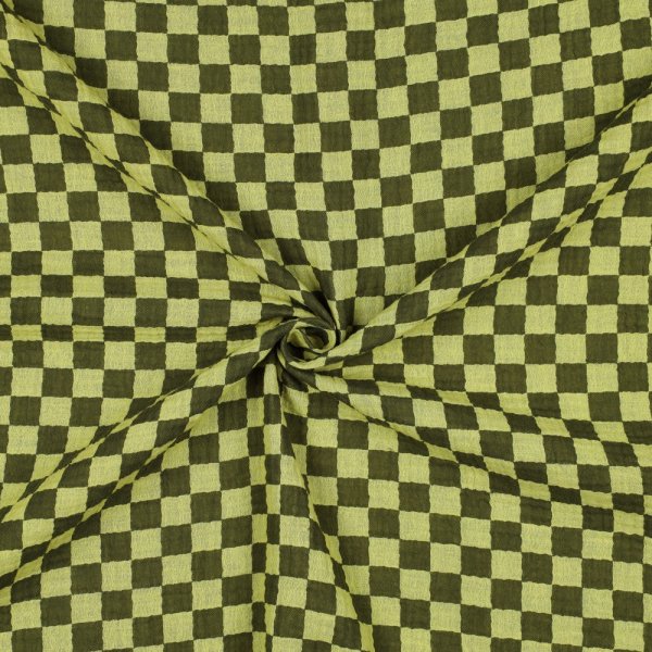 Musselin - Checks - green