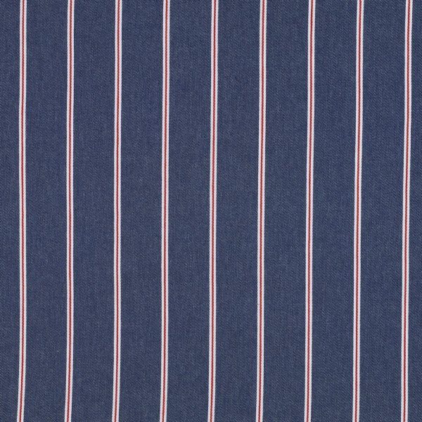 Baumwoll Denim - Big Stripes - dark blue