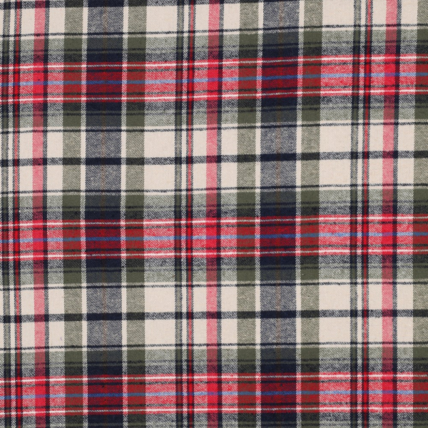 Flanell - Idan Karo - rot/olive/dunkelblau