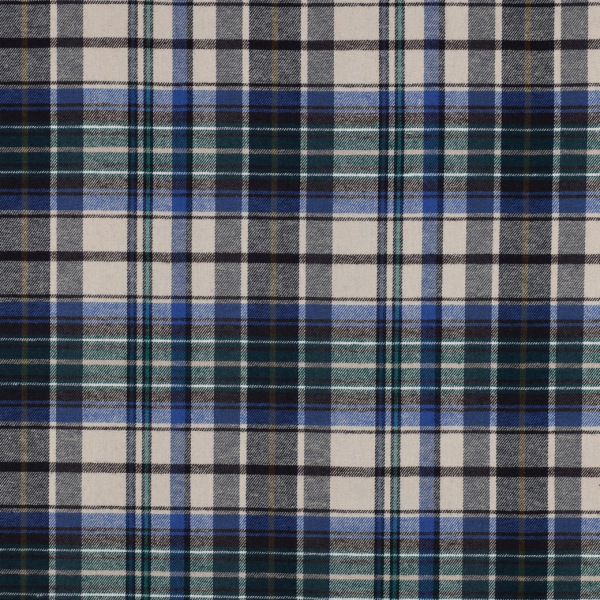 Flanell - Idan Karo - beige/blau/anthrazit