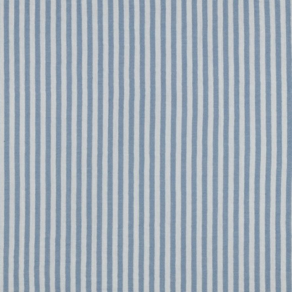 Musselin - Piero Streifen - garngefärbt - hellblau/weiß