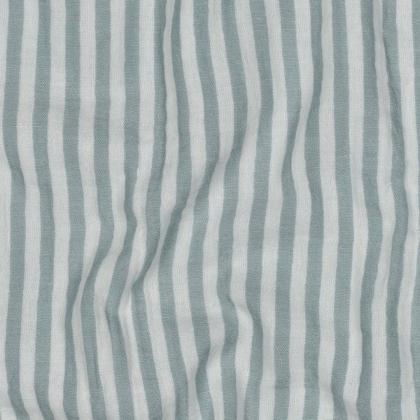 Musselin - Piero Streifen - garngefärbt - mint/weiß